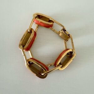 Kara by kara ross gold and orange chunky linked chain bracelet